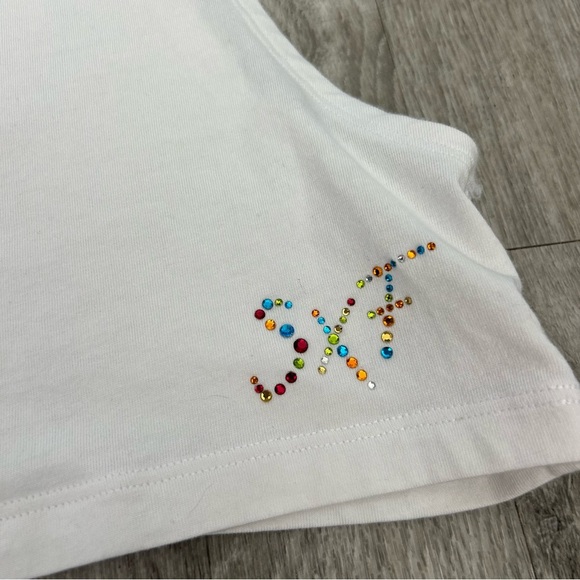 Savage X Fenty Show Your Colors Cropped Sleep Top White Cotton Pajama Size XL - Picture 3 of 6